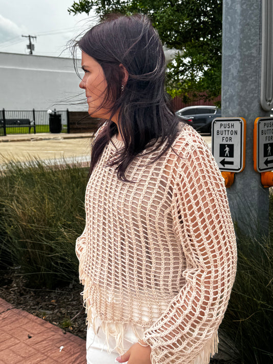 Summer Nights Crochet Knit Sweater