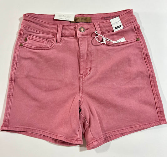 Judy Blue Rose Back Pkt Embroidered Shorts