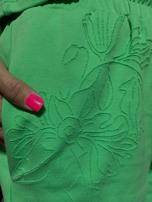 JAYDE FLORAL ETCHED SET SHORTS