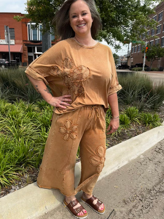 Almond Flower Patch Top