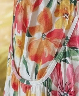 Hibiscus Poplin Dress