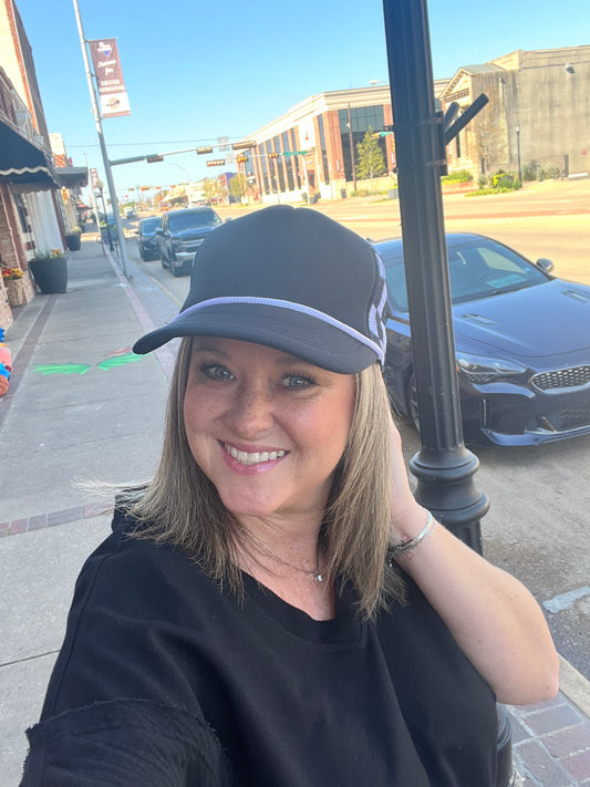 Black Checkered Trucker Hat