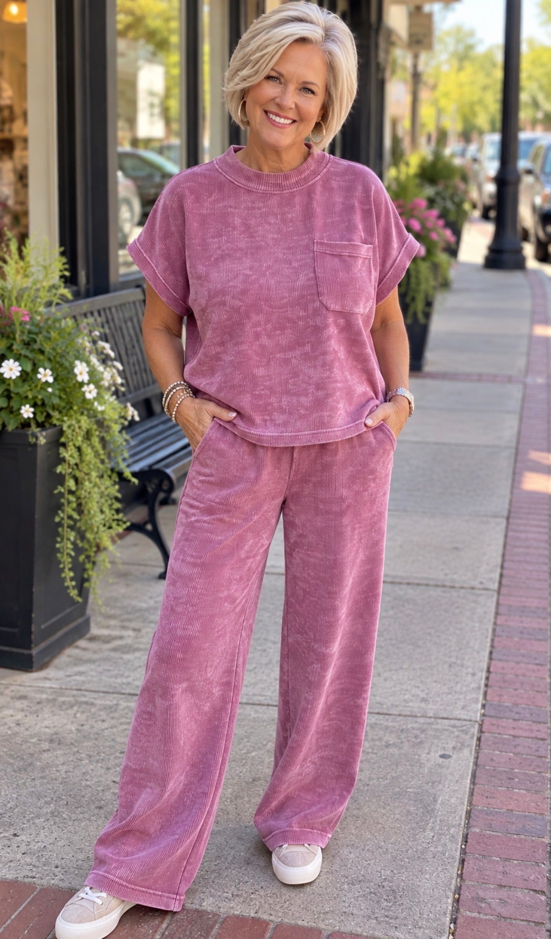 Mauve Soft Pocket Top