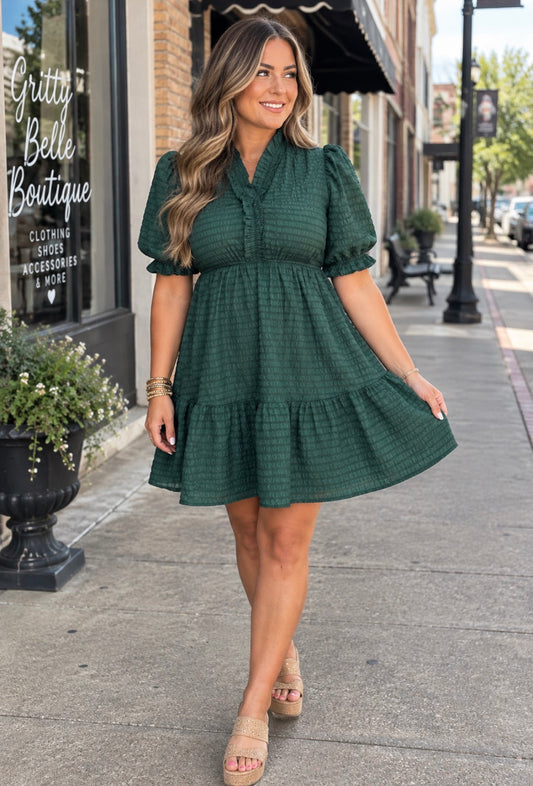 GRACE PALM GREEN DRESS
