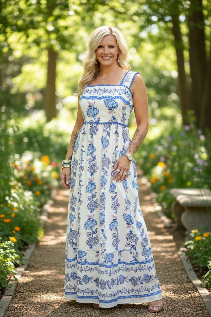 PAISLEY BLUE SKIES DRESS