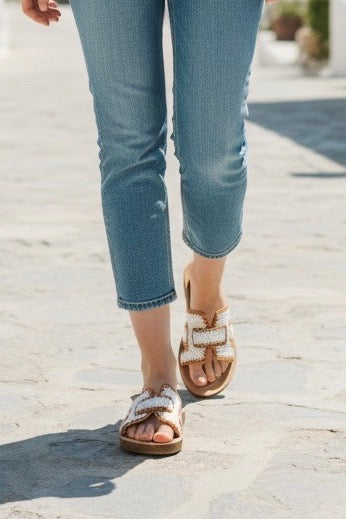 CORKYS ON THE EDGE TAN COMBO SANDALS
