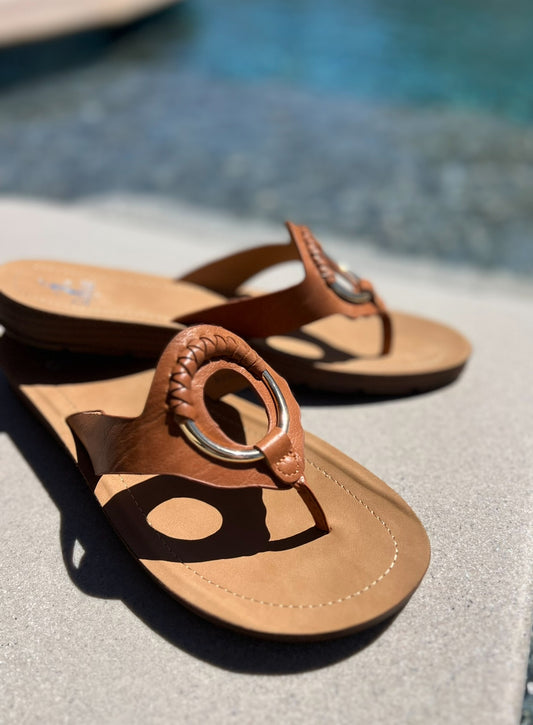 Corkys Cognac Ring My Bell Sandal