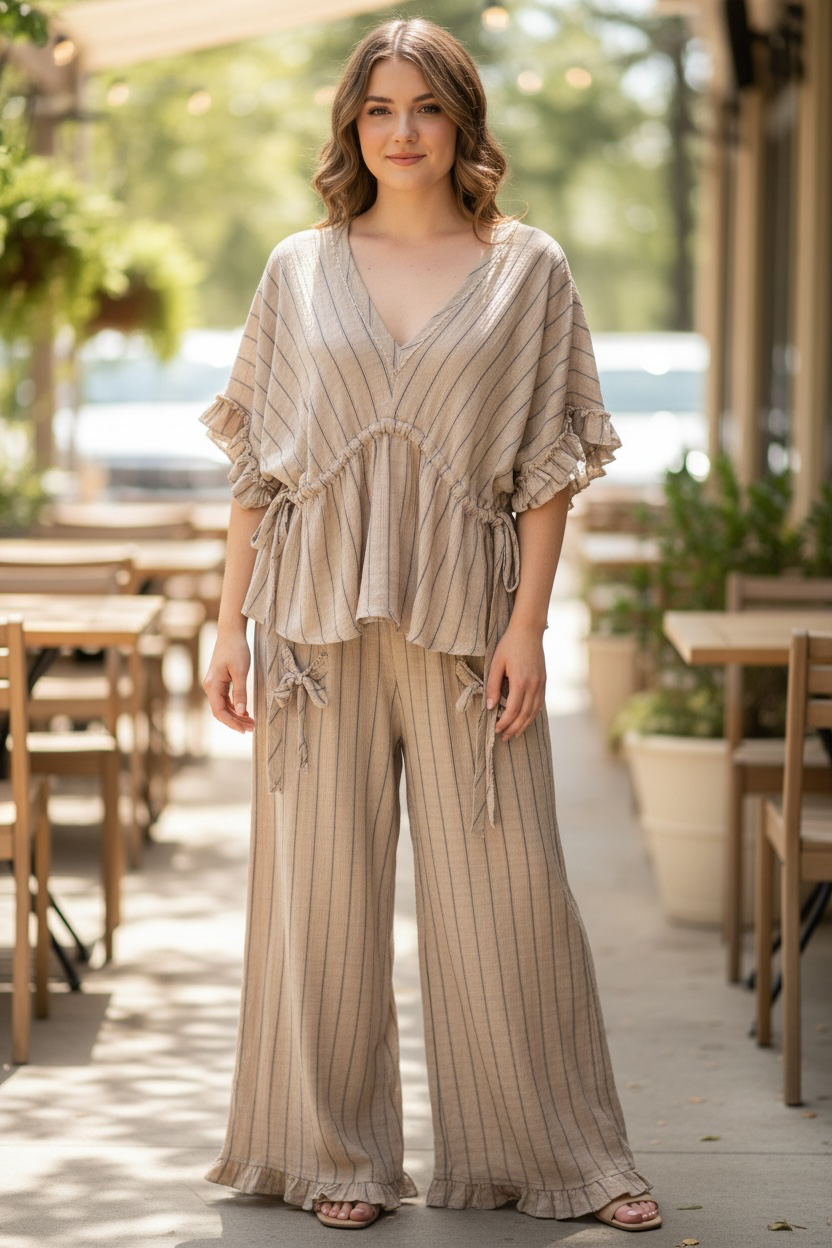 KOKOMO STRIPED SET PANTS