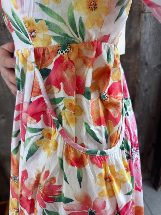 Hibiscus Poplin Dress