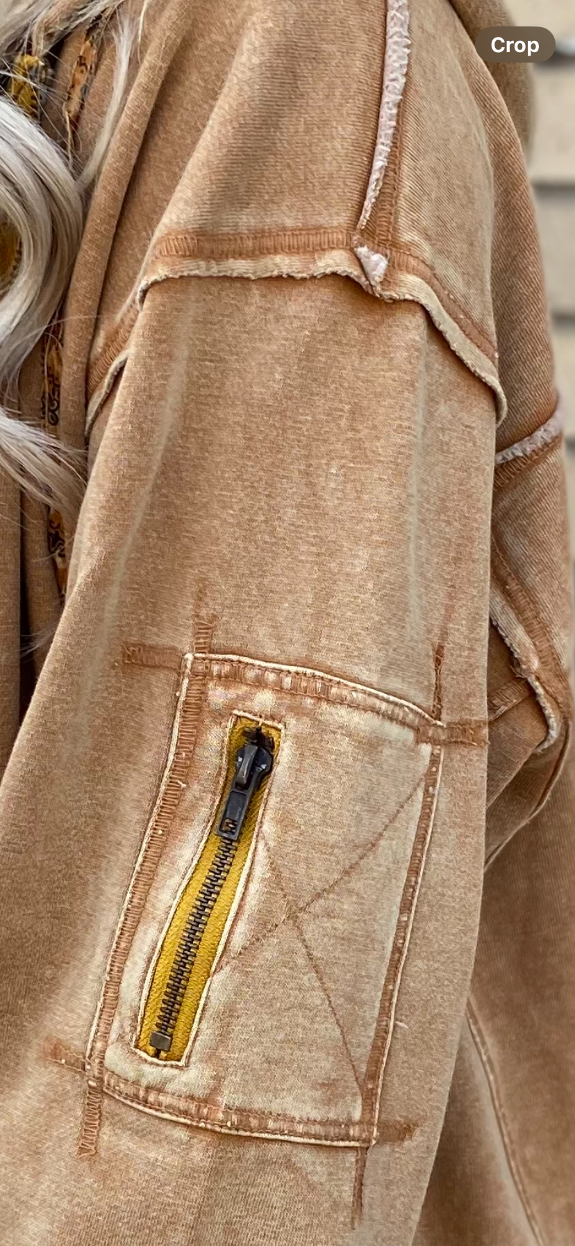 EASEL CAMEL ZIP UP HOODIE
