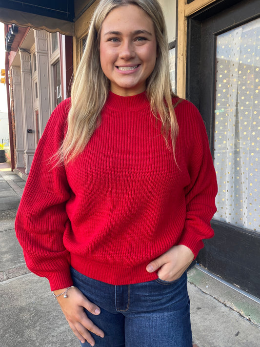 SWEET AS SUGAR - RED SWEATER