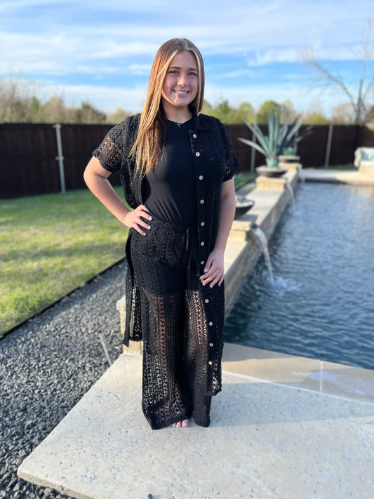 Beach Babe Coverup in Black