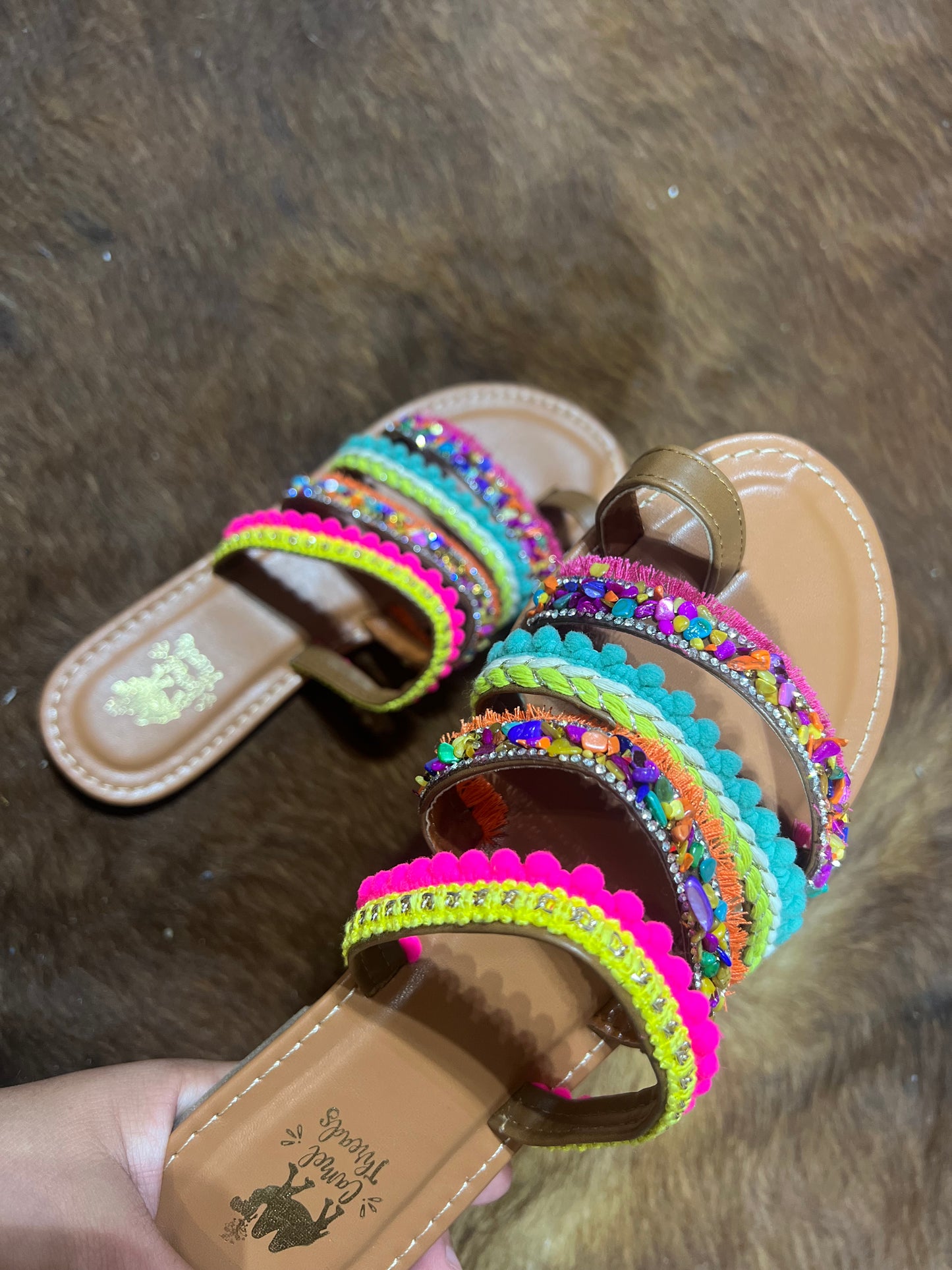 Camel Threads Vibrant Sandals