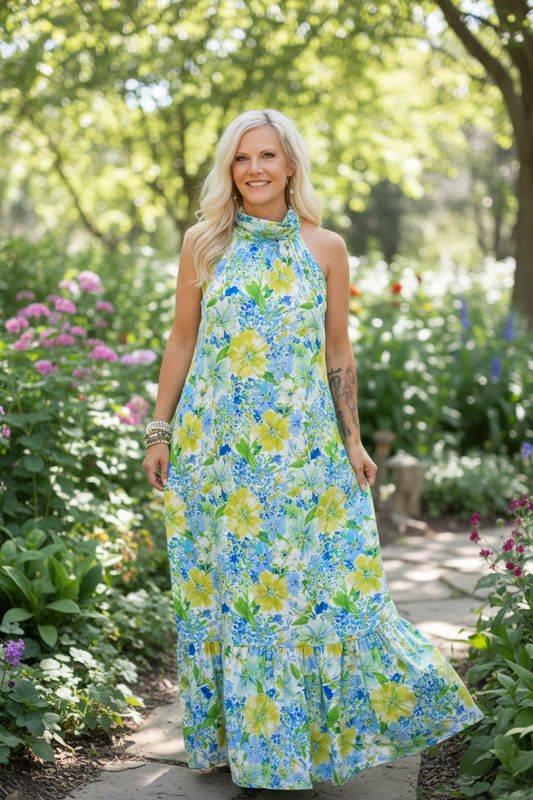 ELLIE MIX FLORAL MAXI DRESS