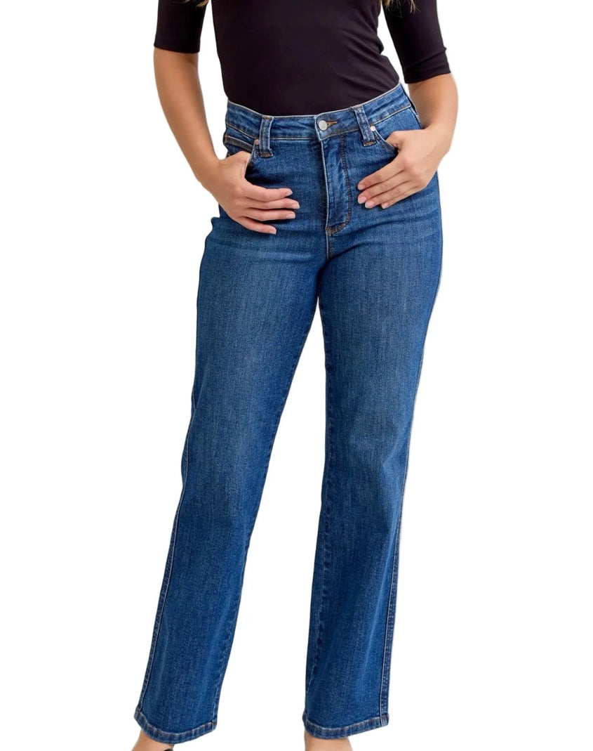 JUDY BLUE BE IN CONTROL TUMMY CONTROL STRAIGHT JEANS