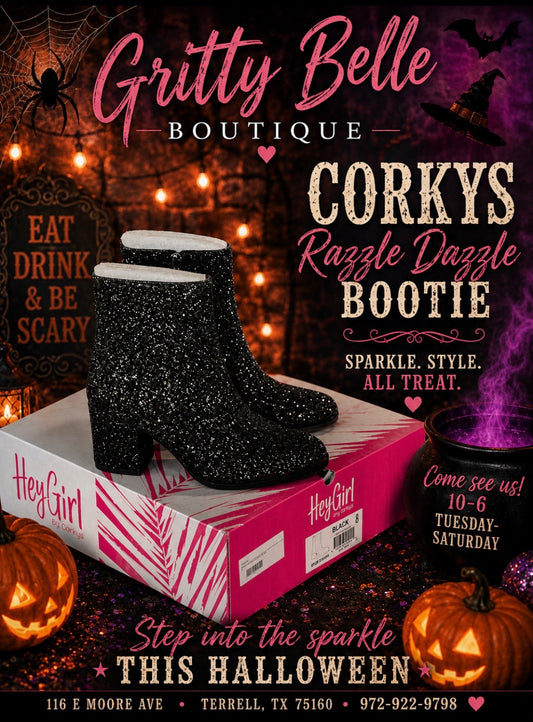 Corkys Black Razzle Dazzle Booties