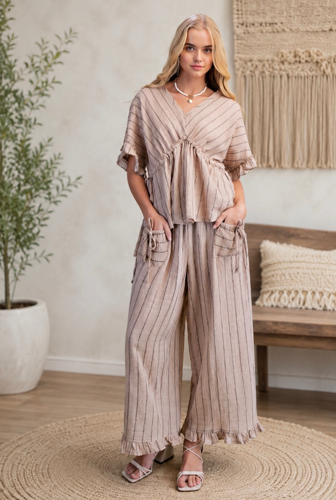 KOKOMO STRIPED SET PANTS