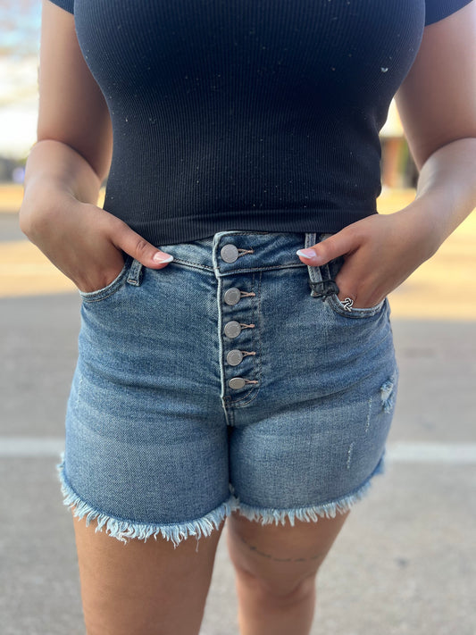 Judy Blue Maldives Buttonfly Shorts