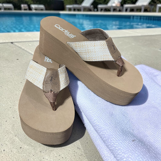 CORKYS TAKE A DIP WEDGE FLIP FLOP