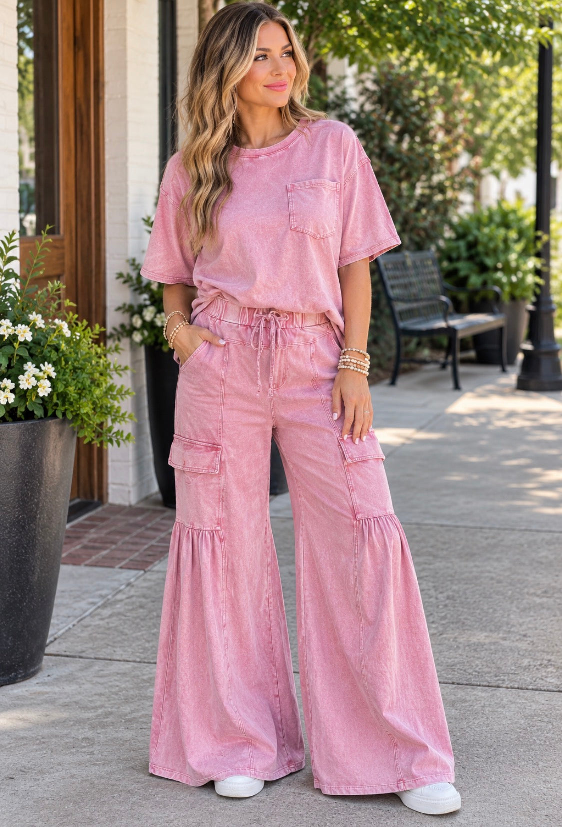 Rose Mineral Wash Pants