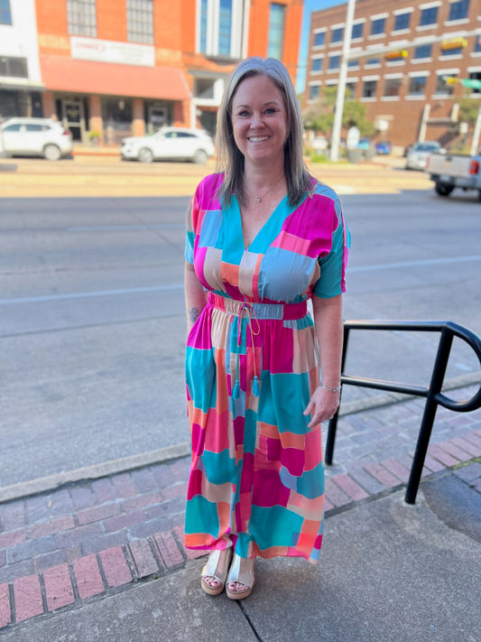 Mirabel Geo Print Maxi Dress
