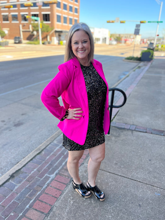 Little Black Sequin Dress