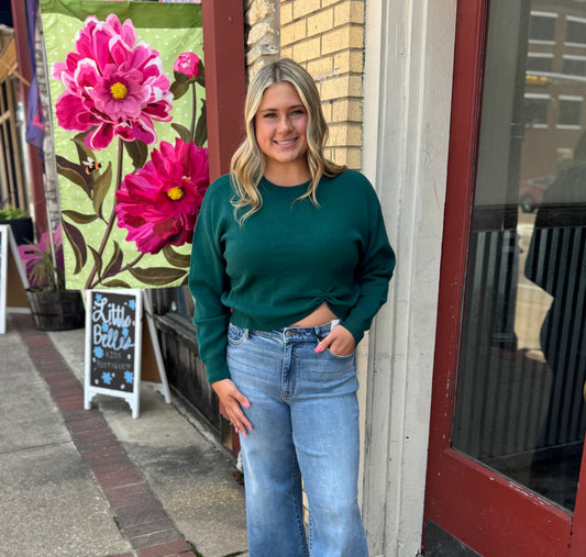 HUNTER GREEN SWEATER