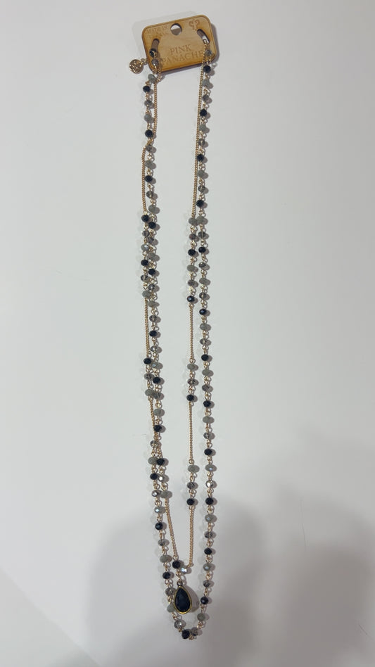 Pink Panache Diane Black Necklace