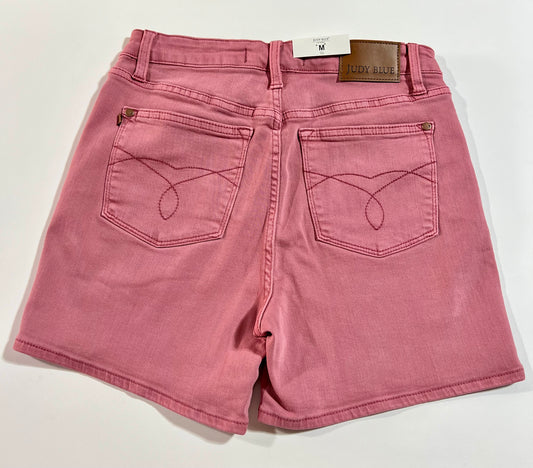 Judy Blue Rose Back Pkt Embroidered Shorts
