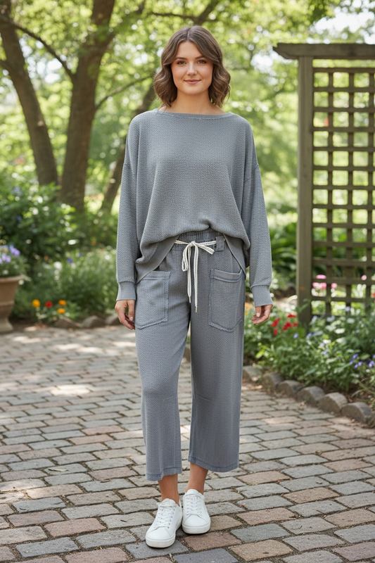 EASEL TONI BLUE PANTS SET