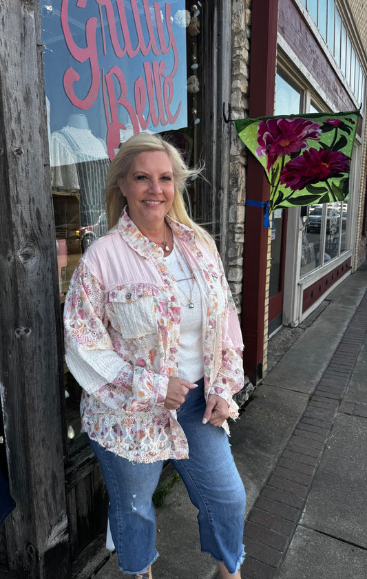 Laura Diane Floral Button Up Top