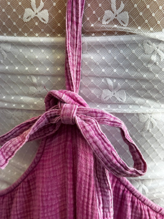 Love Is In The Air Pink Mineral Wash Jumper