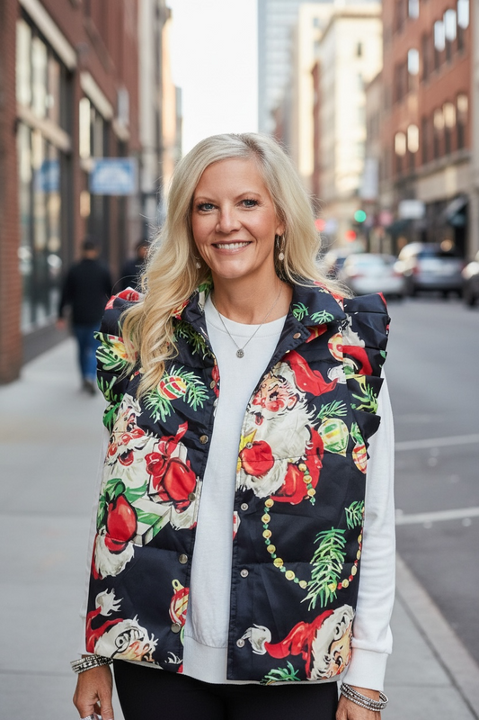SANTA VINTAGE PUFFER VEST