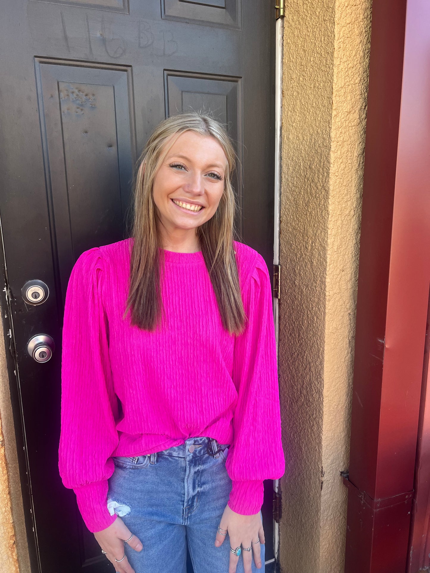 Hadley Hot Pink Blouse