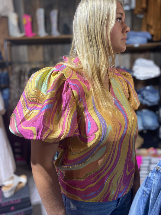 SHIMMER & SHINE TOP