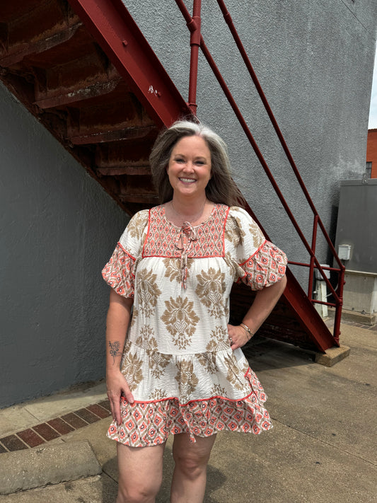 Amber Peach Latte Dress