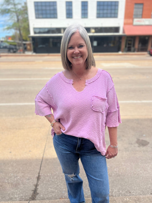 Lacey Lilac Top