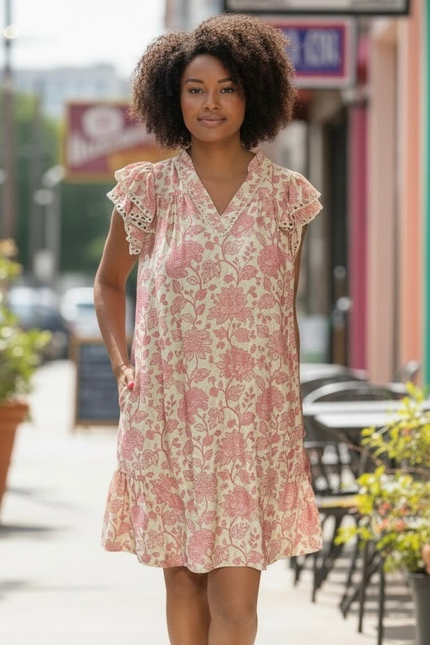 BLAIR PINK FLORAL DRESS