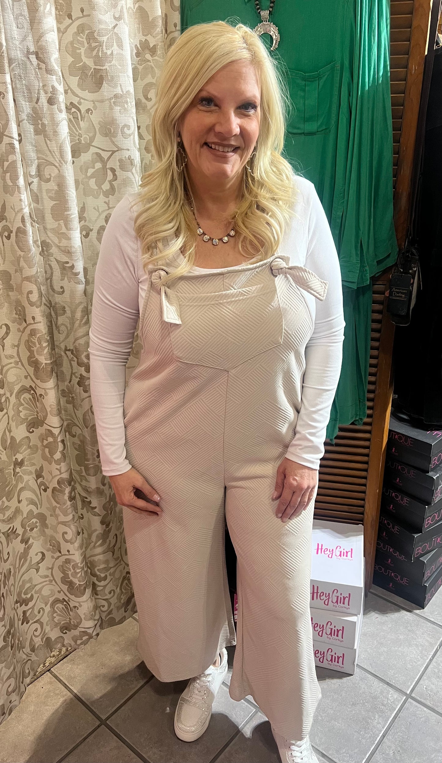 Everly Jumpsuit in Beige
