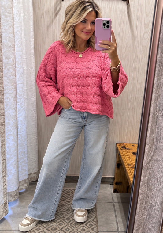 Alicia Pink Soft Sweater