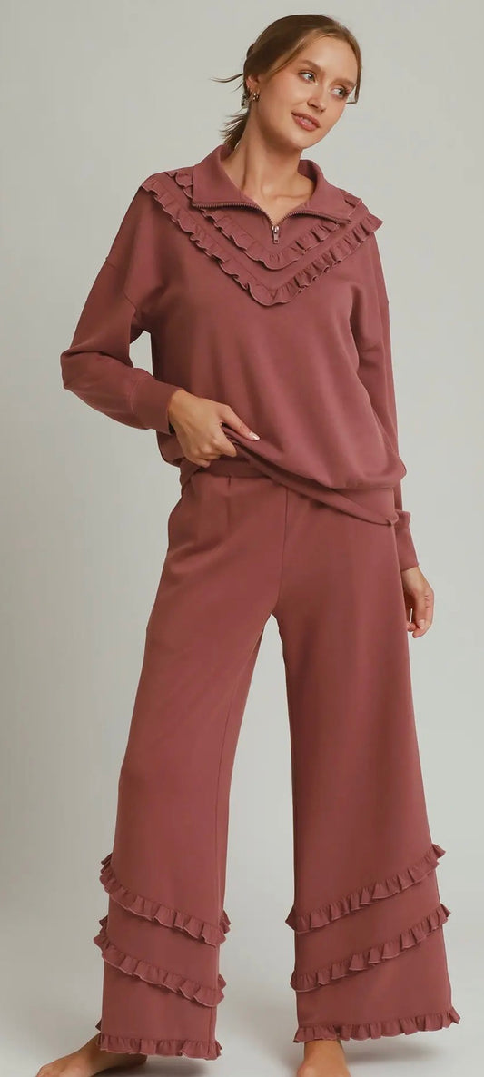 SIENNA RUFFLES LUXEKNIT TOP SET