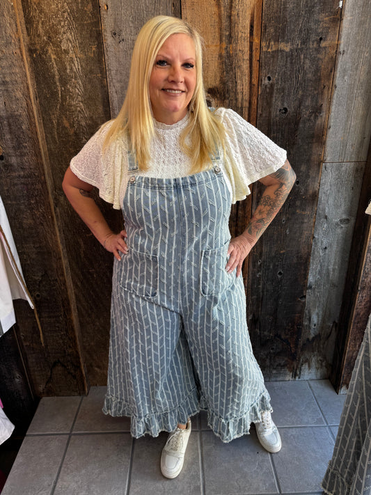 Cream Lace Flutter Top