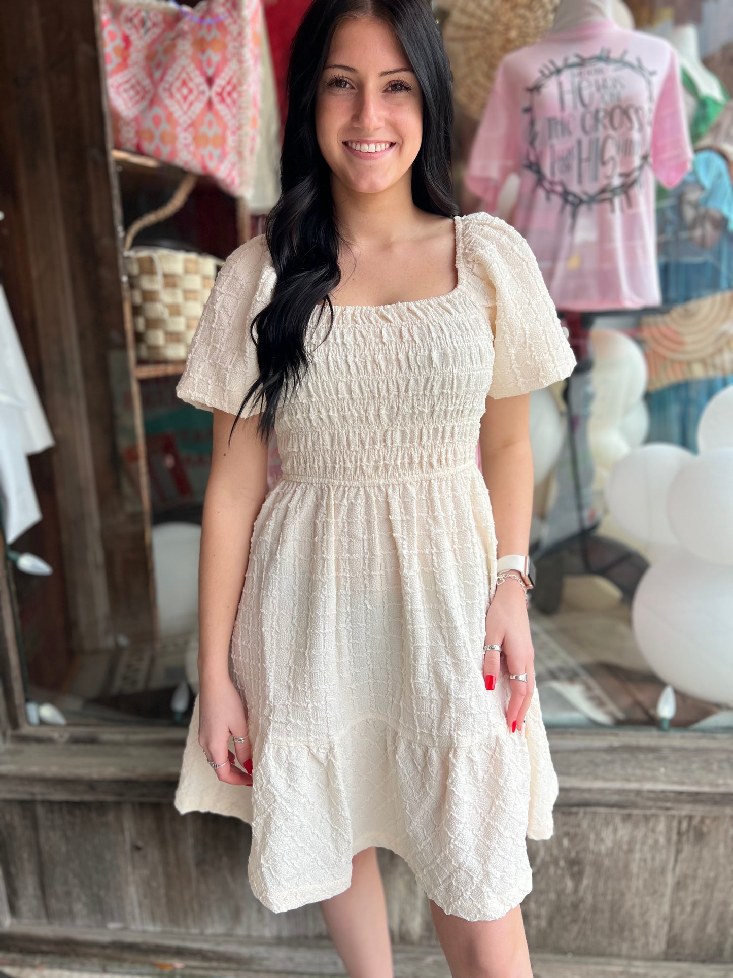 Kylie Cream Dress