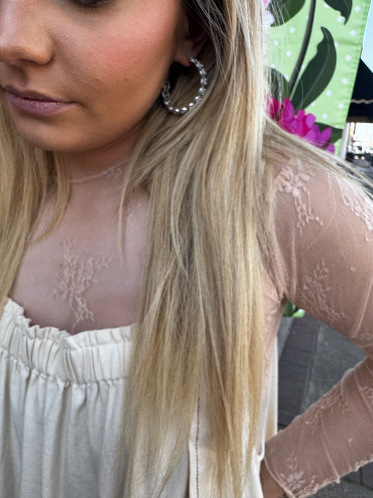 Nude Lace Top