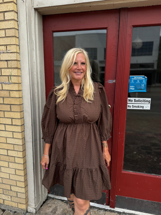 GRACE BROWN DRESS