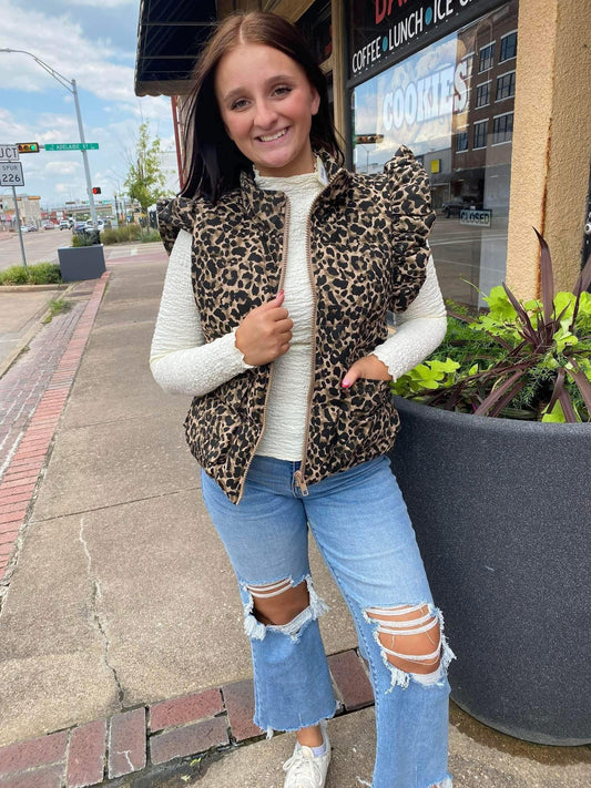 DRIVING ME WILD LEOPARD VEST