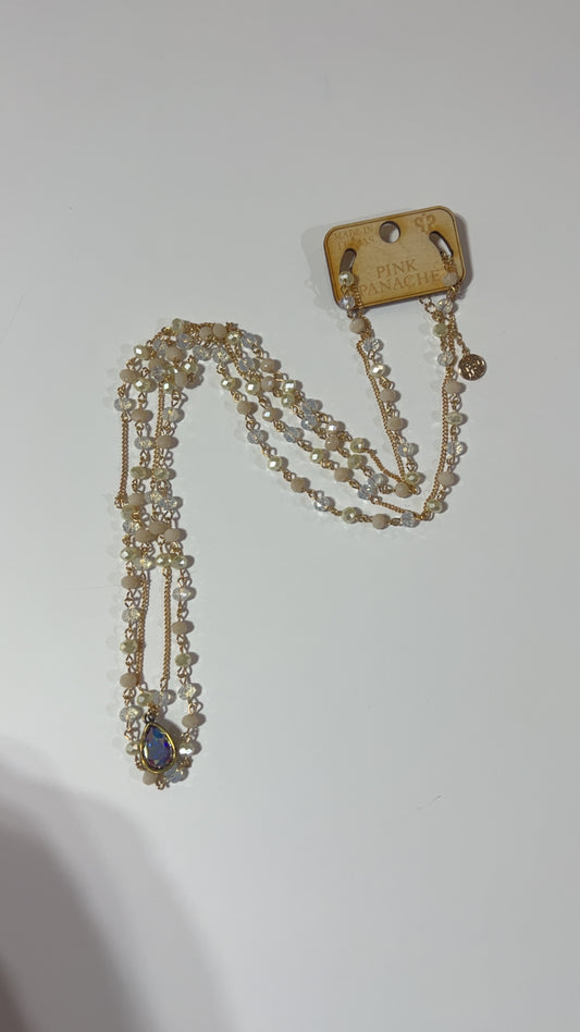 Pink Panache Diane Cream Necklace