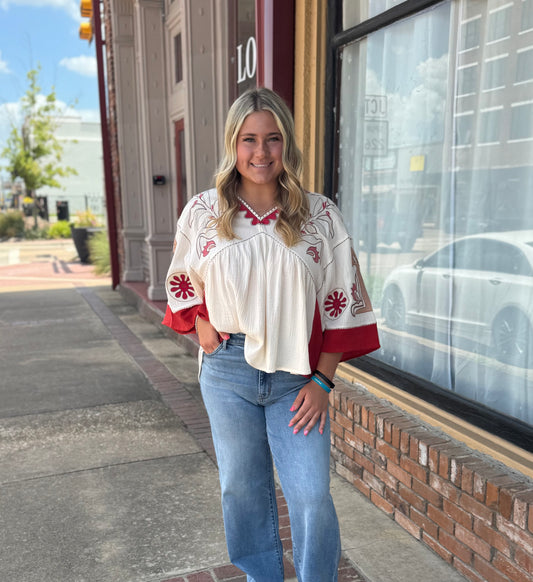 COSTA RICA COWGIRL TOP