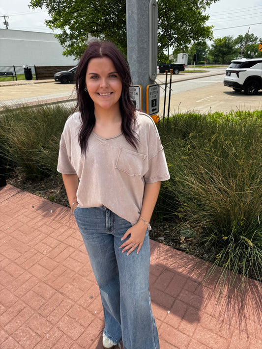 Keara Taupe Tee