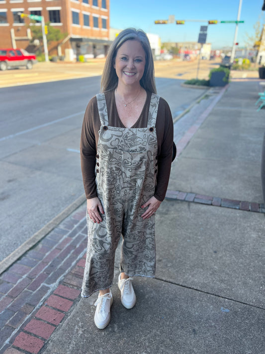 High Hopes Heart Baggy Overalls